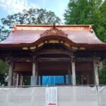 拝殿外部足場の解体